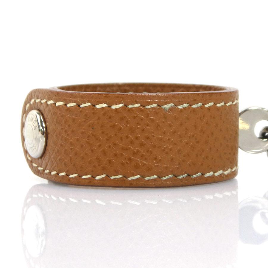 HERMES エルメス チャーム グローブホルダー レザー/メタル ブラウン