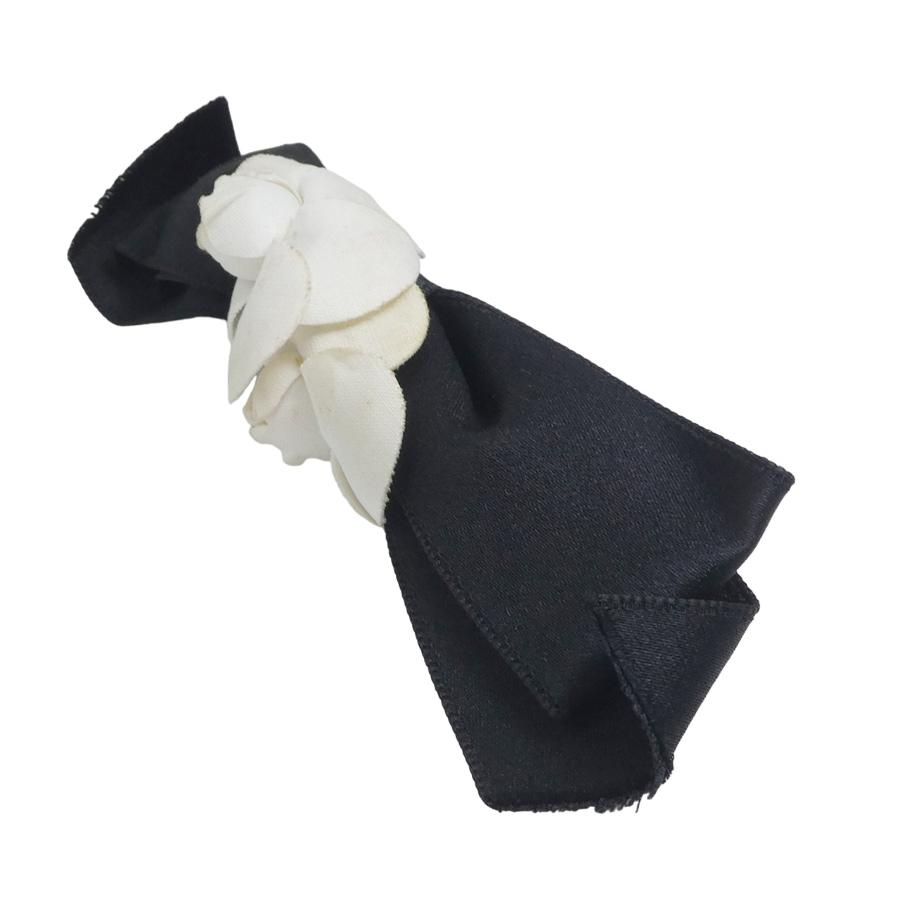 CHANEL（シャネル） バレッタ カメリア リボン テキスタイル/サテン