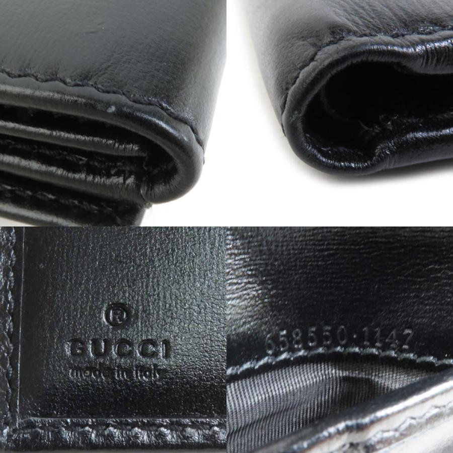 GUCCI（グッチ） 二つ折り財布 ニュージャッキー レザー ブラック