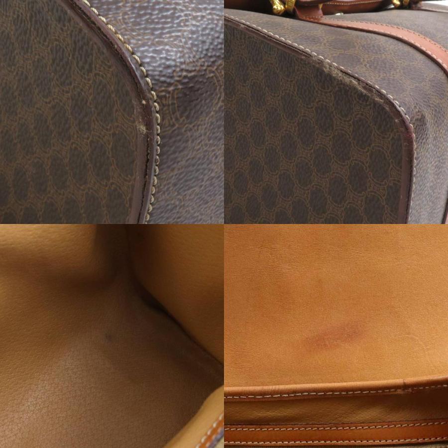 CELINE セリーヌ ハンドバッグ マカダム PVC/レザー ブラウン