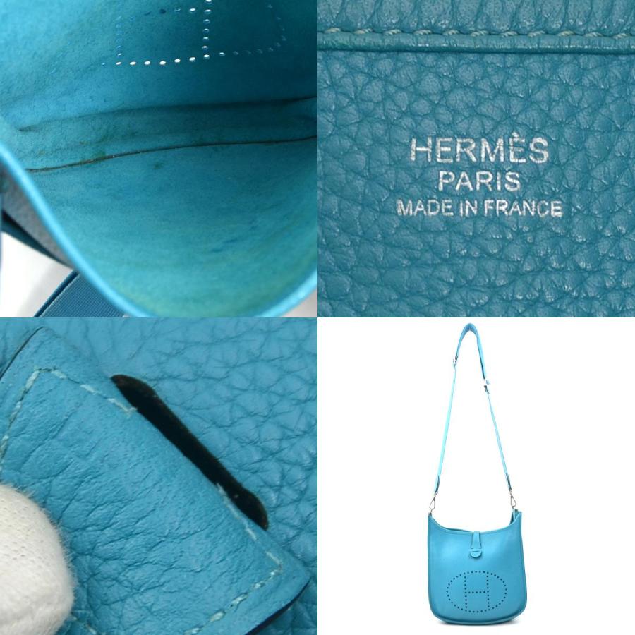 エルメス   エヴリン 3 ショルダーバッグ ブルーエレクトリック HERMES（エルメス） 斜め掛けショルダーバッグ エヴリン3 PM レザー