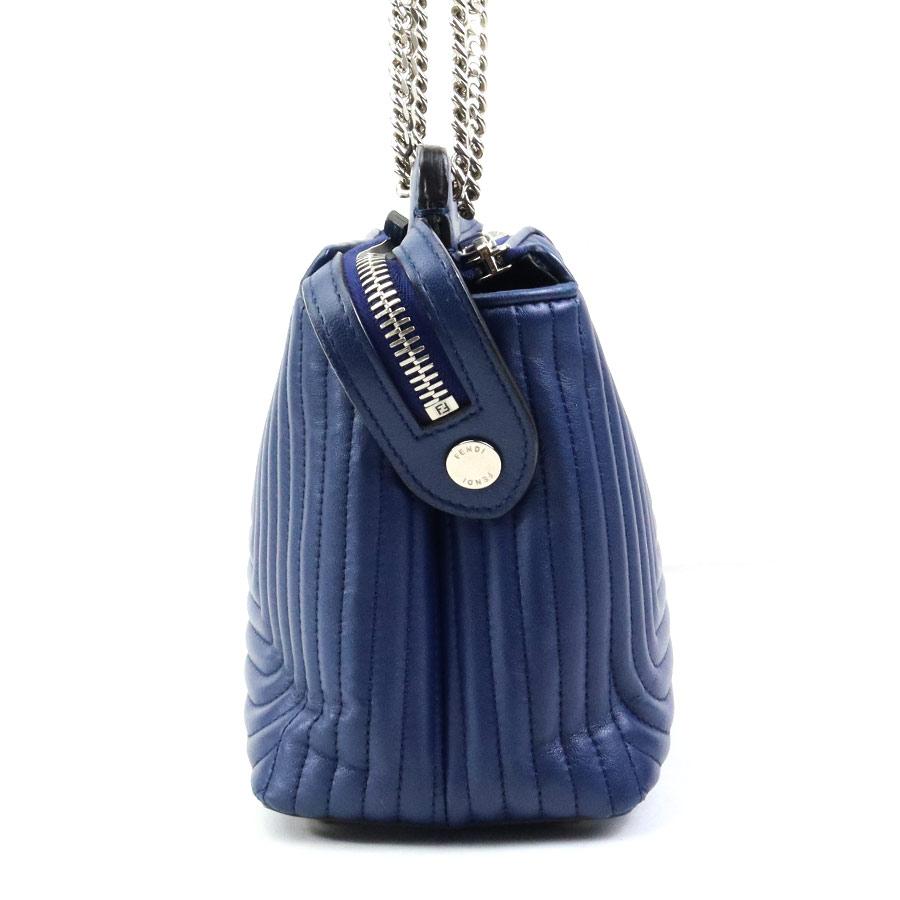 FENDI（フェンディ） ショルダーバッグ ドットコム レザー ネイビー