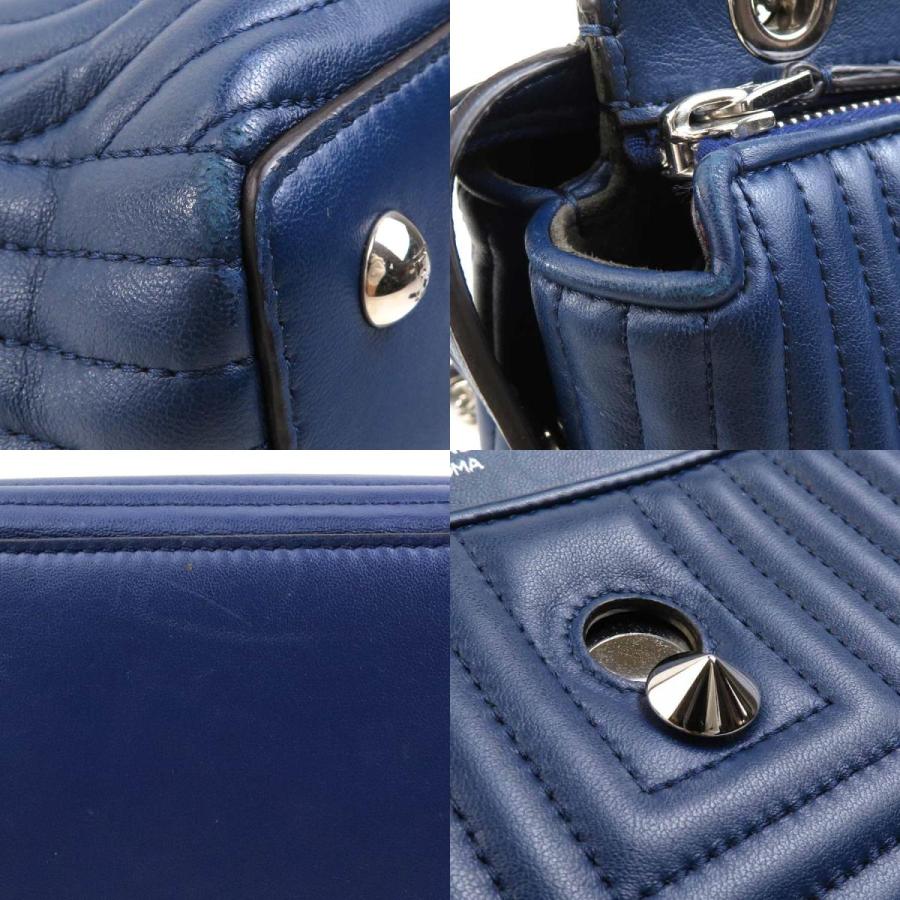 FENDI（フェンディ） ショルダーバッグ ドットコム レザー ネイビー