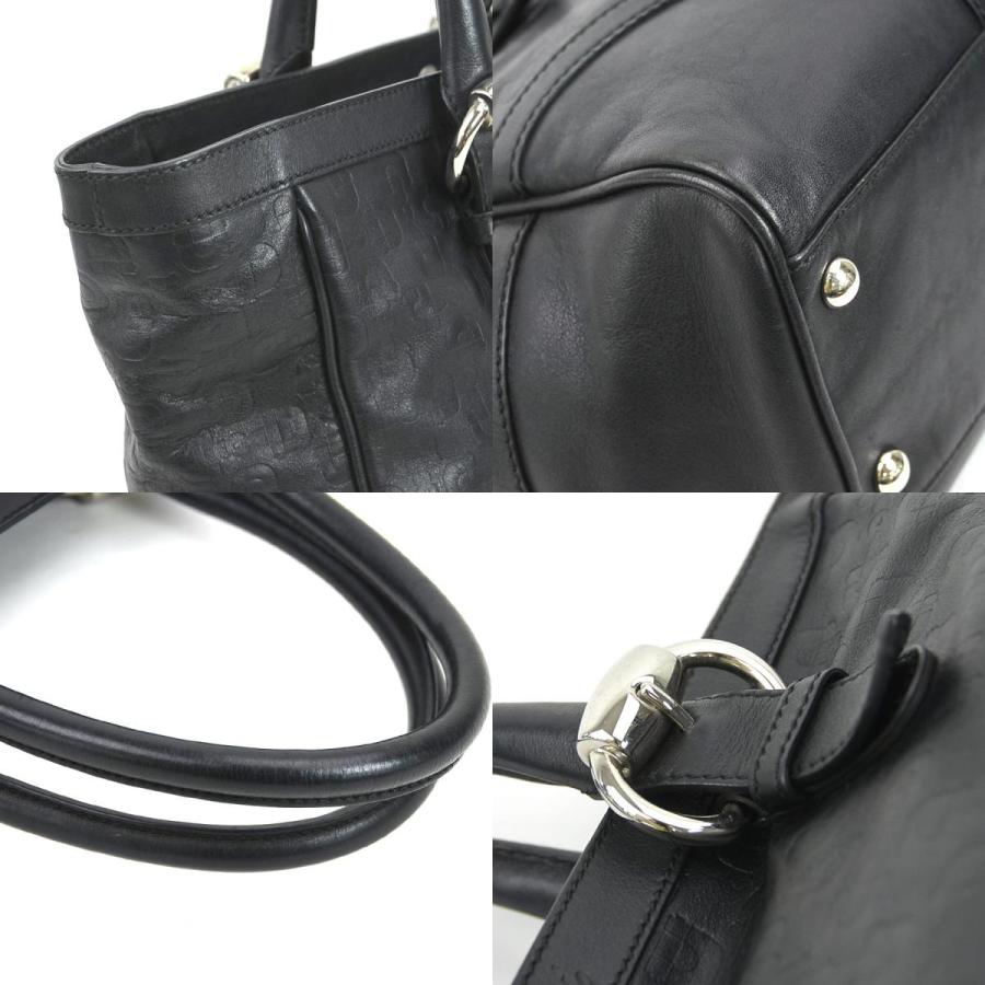 GUCCI（グッチ） ハンドバッグ 型押しレザー ブラック : ブランド