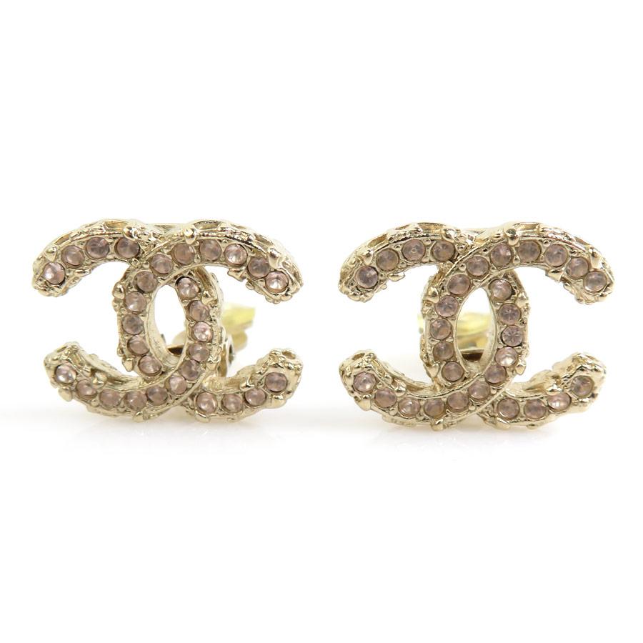 CHANEL シャネル イヤリング ココマーク メタル/ラインストーン  