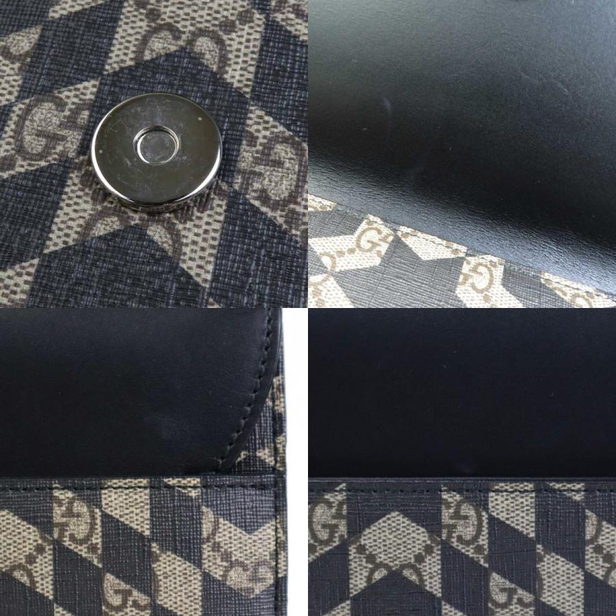 GUCCI（グッチ） クラッチバッグ GGスプリーム PVC/レザー ブラウン