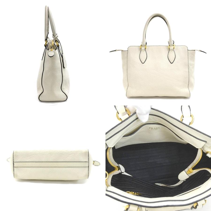PRADA（プラダ） ハンドバッグ ショルダーバッグ レザー オフホワイト