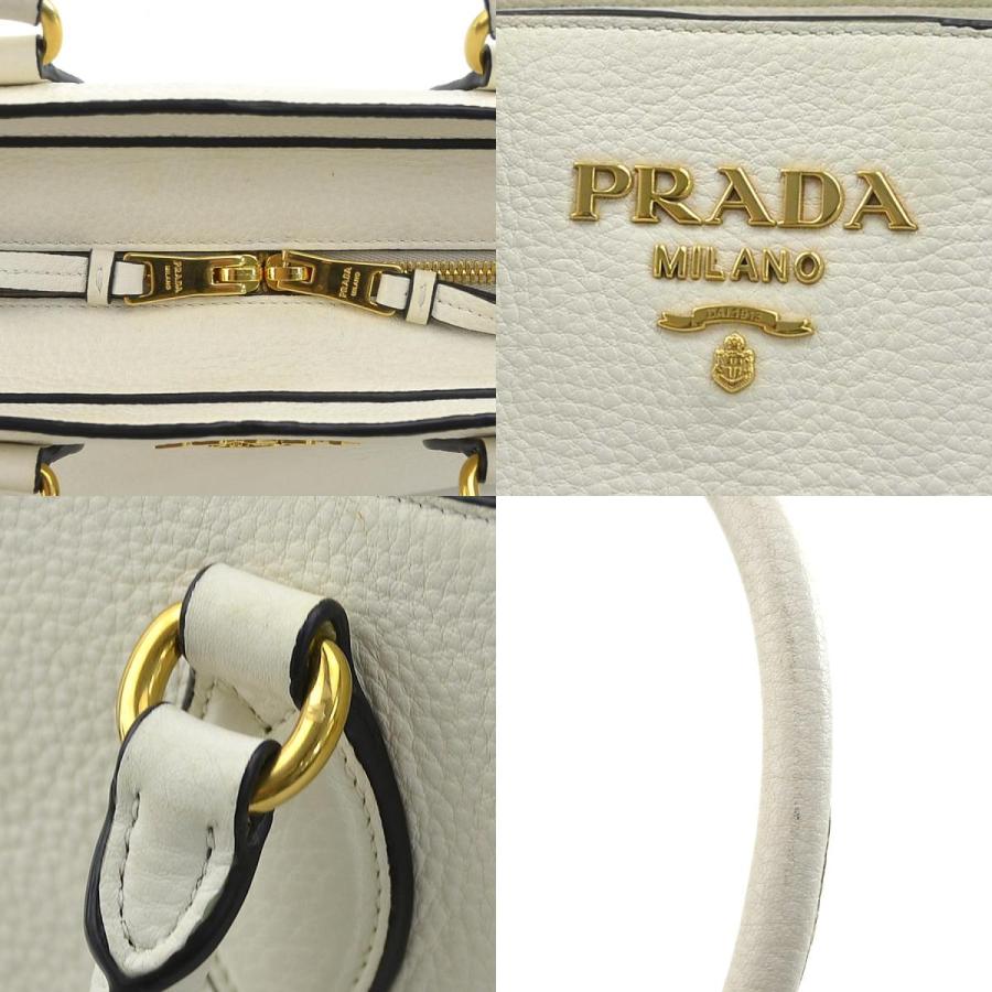PRADA（プラダ） ハンドバッグ ショルダーバッグ レザー オフホワイト