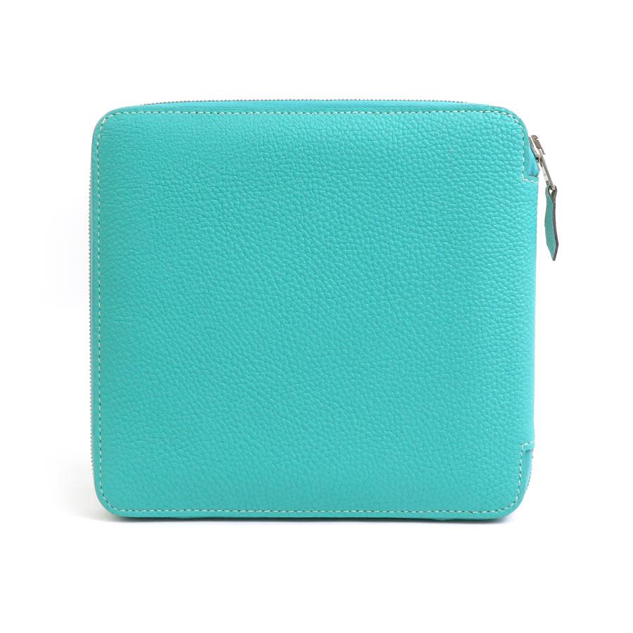 HERMES エルメス CD DVD ケース レザー ライトグリーン