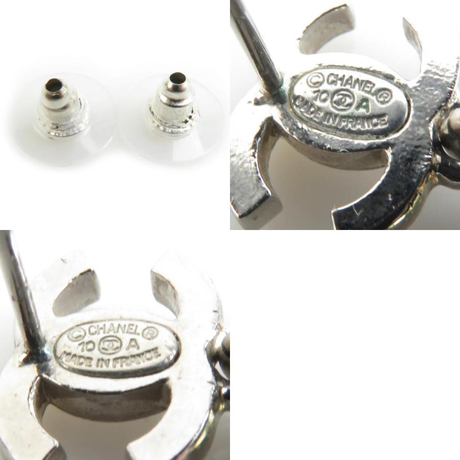 CHANEL（シャネル） ピアス ココマーク リボン メタル/レジン シルバー