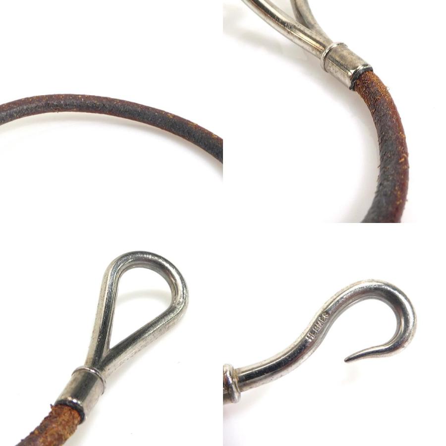 【極美品】エルメス ジャンボ ブレスレット レザー ブラウン　箱付き HERMES（エルメス） ジャンボ ブレスレット レザー ブラウン ゴールド