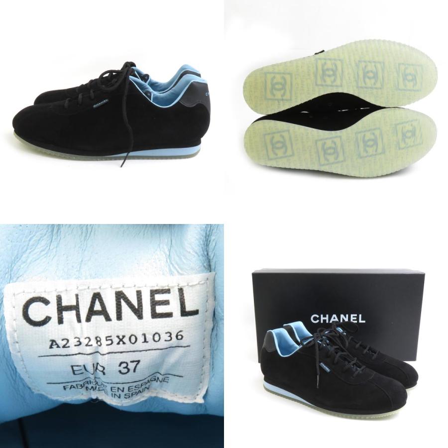 CHANEL（シャネル） スニーカー ココマーク スエード ブラック/ブルー