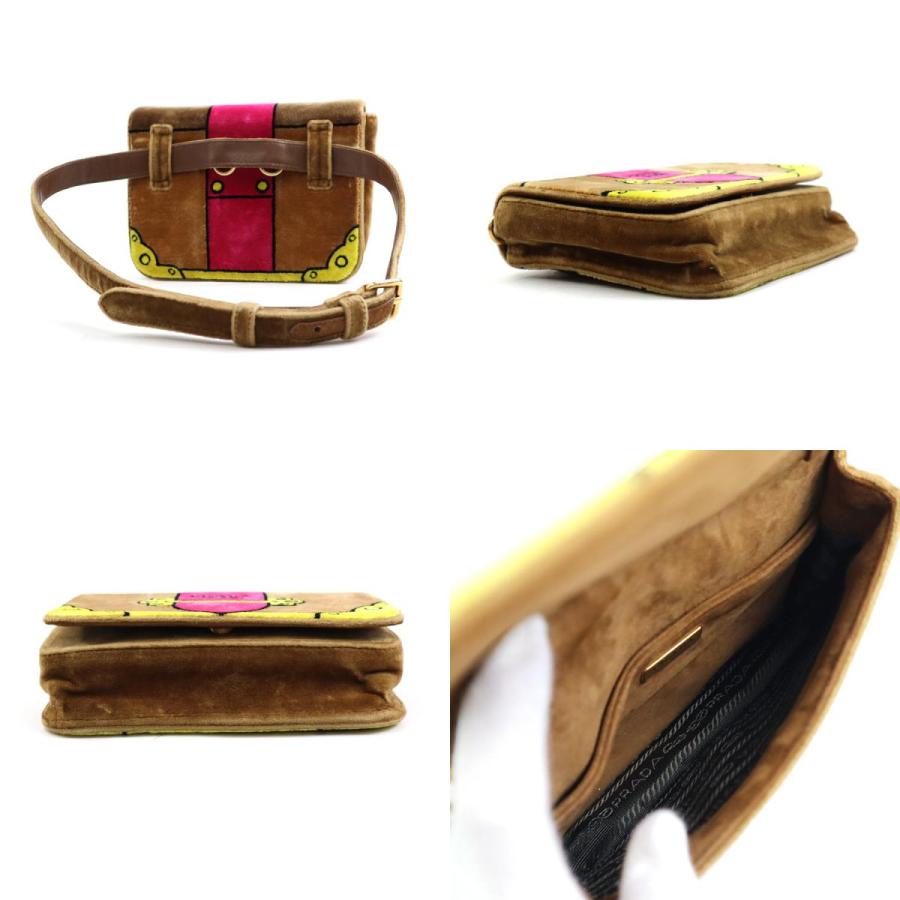 PRADA（プラダ） 斜め掛けショルダーバッグ ベルトバッグ ベルベット