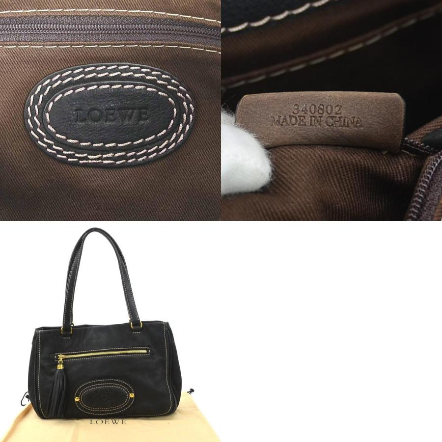 LOEWE（ロエベ） ショルダーバッグ アナグラム レザー ブラック