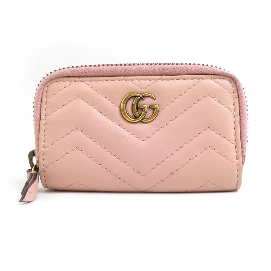 GUCCI（グッチ） キーケース GGマーモント レザー/メタル ピンク