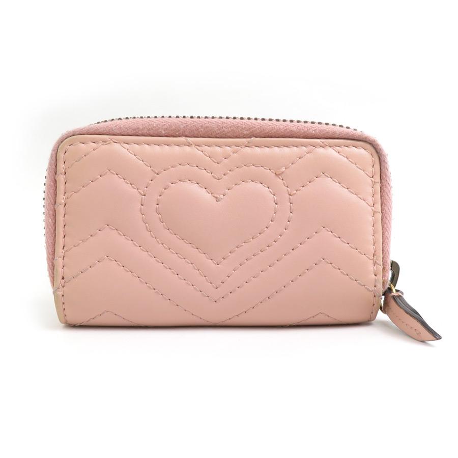GUCCI（グッチ） キーケース GGマーモント レザー/メタル ピンク