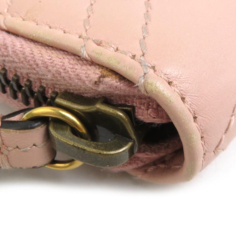 GUCCI グッチ キーケース GGマーモント レザー/メタル ピンク