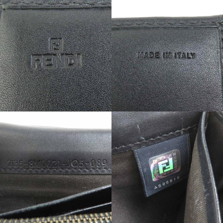 FENDI（フェンディ） 長財布 ズッキーノ キャンバス/レザー ブラック