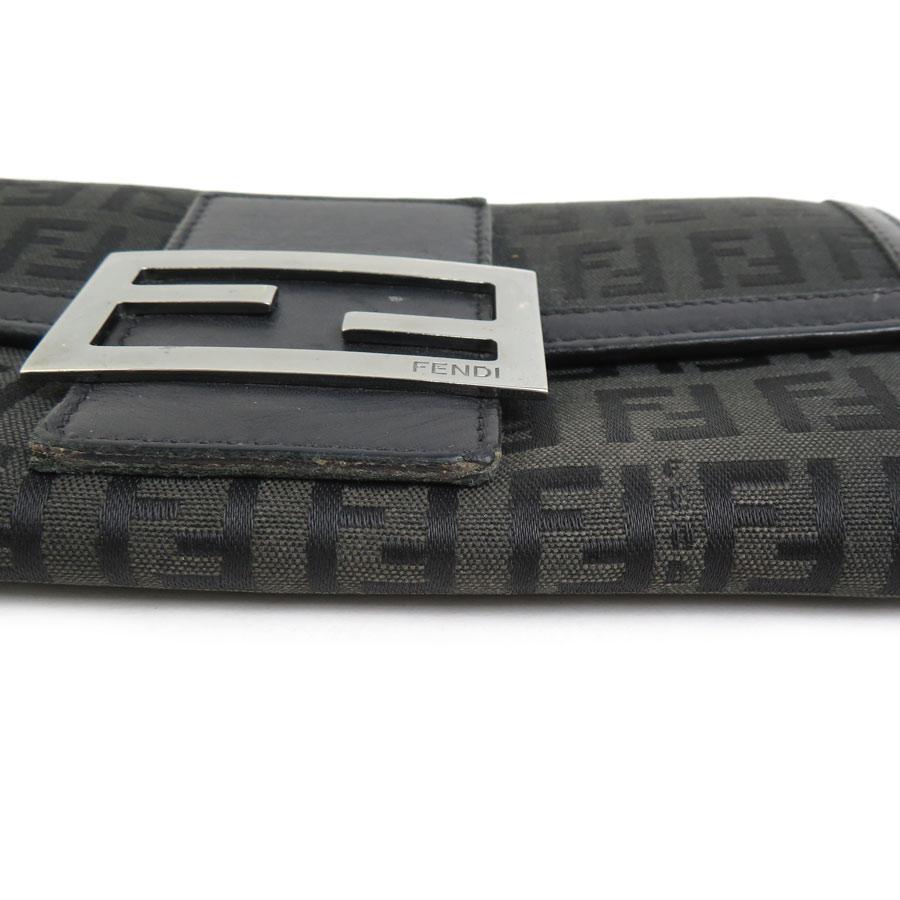 FENDI（フェンディ） 長財布 ズッキーノ キャンバス/レザー ブラック