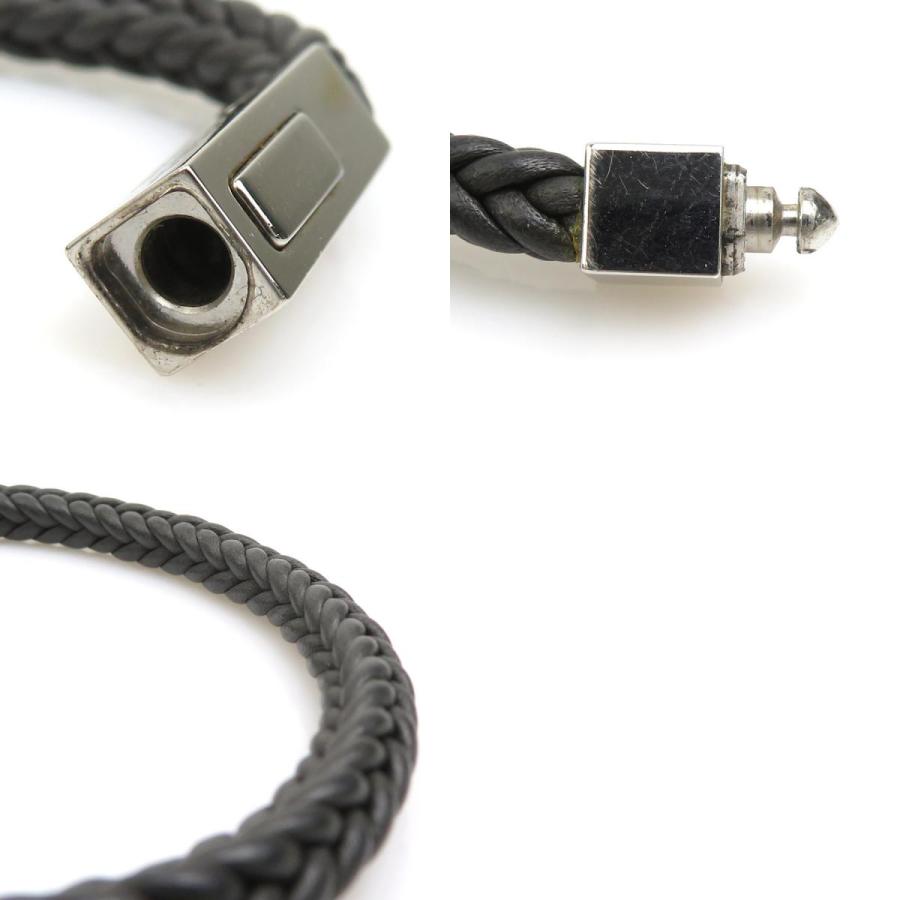 【美品】HERMES エルメス ブレスレット レザー グレーメブラック ケース付 HERMES（エルメス） ブレスレット レザー/メタル ダークグレー