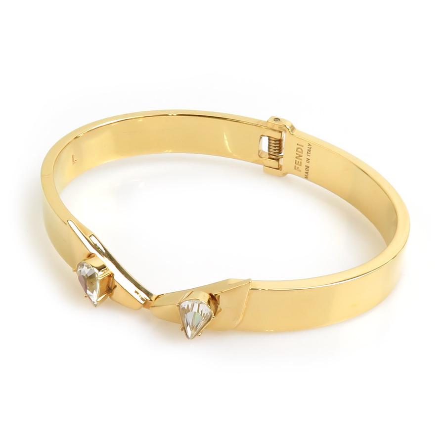 FENDI バングル　GOLD ラインストーン FENDI（フェンディ） バングル ブレスレット モンスターアイ メタル