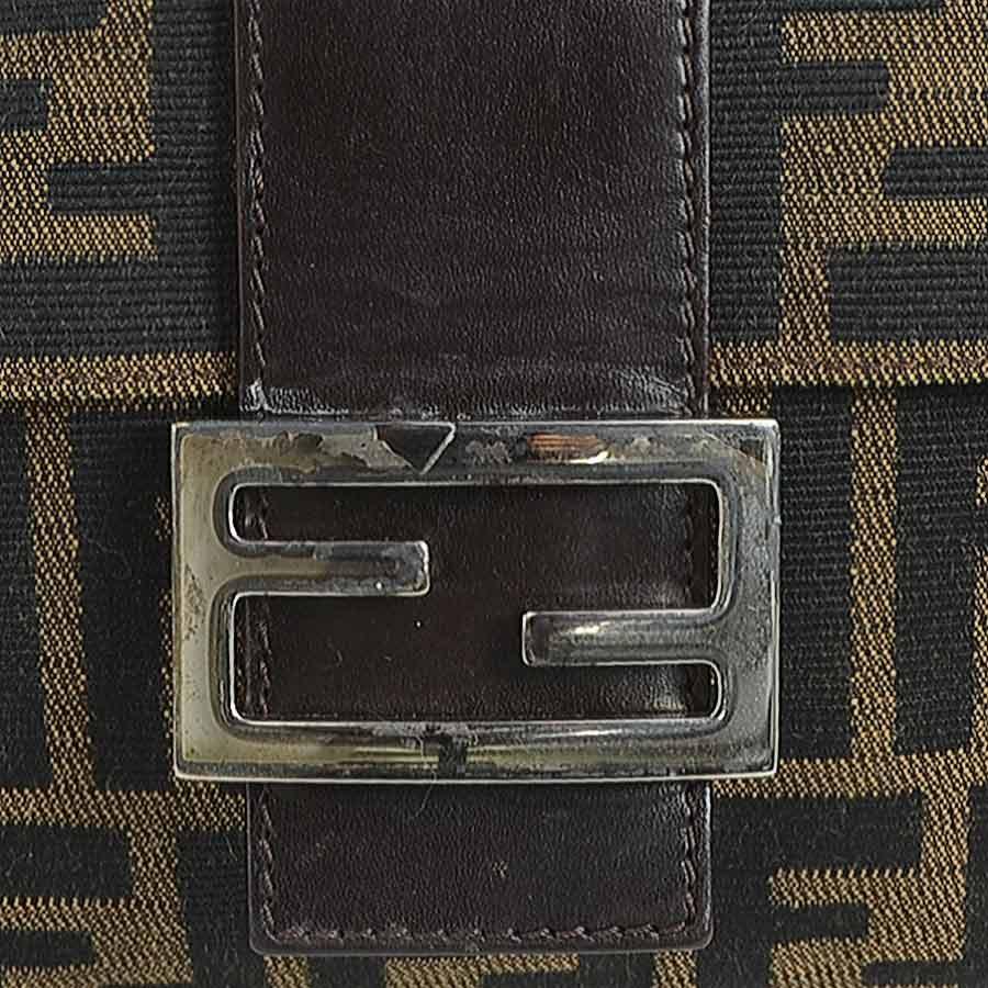 FENDI（フェンディ） ズッカ柄 マンマバケット ショルダー キャンバス 