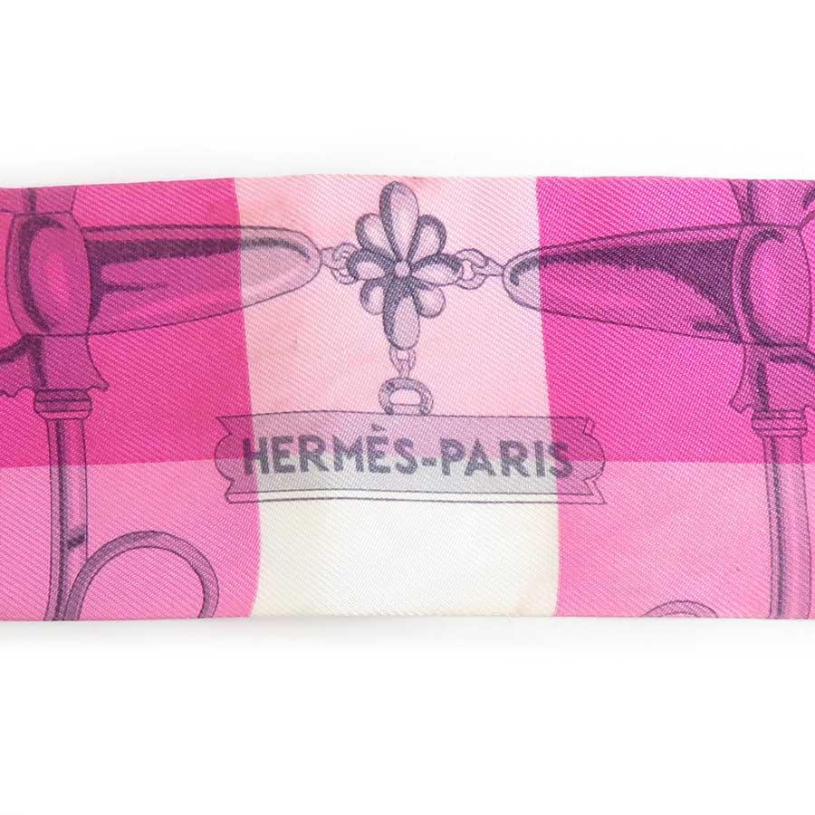 HERMES（エルメス） スカーフ ツイリー シルク ピンク/パープル