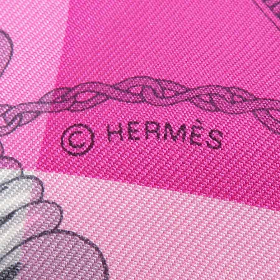 HERMES（エルメス） スカーフ ツイリー シルク ピンク/パープル