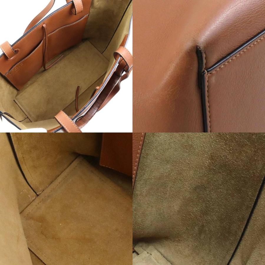 LOEWE ブラウンレザー ハンドバッグ LOEWE ロエベ ハンドバッグ レザー オレンジブラウン : ブランド