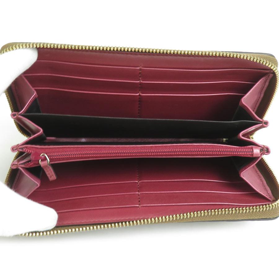 GUCCI（グッチ） ラウンドファスナー長財布 マイクログッチシマ レザー