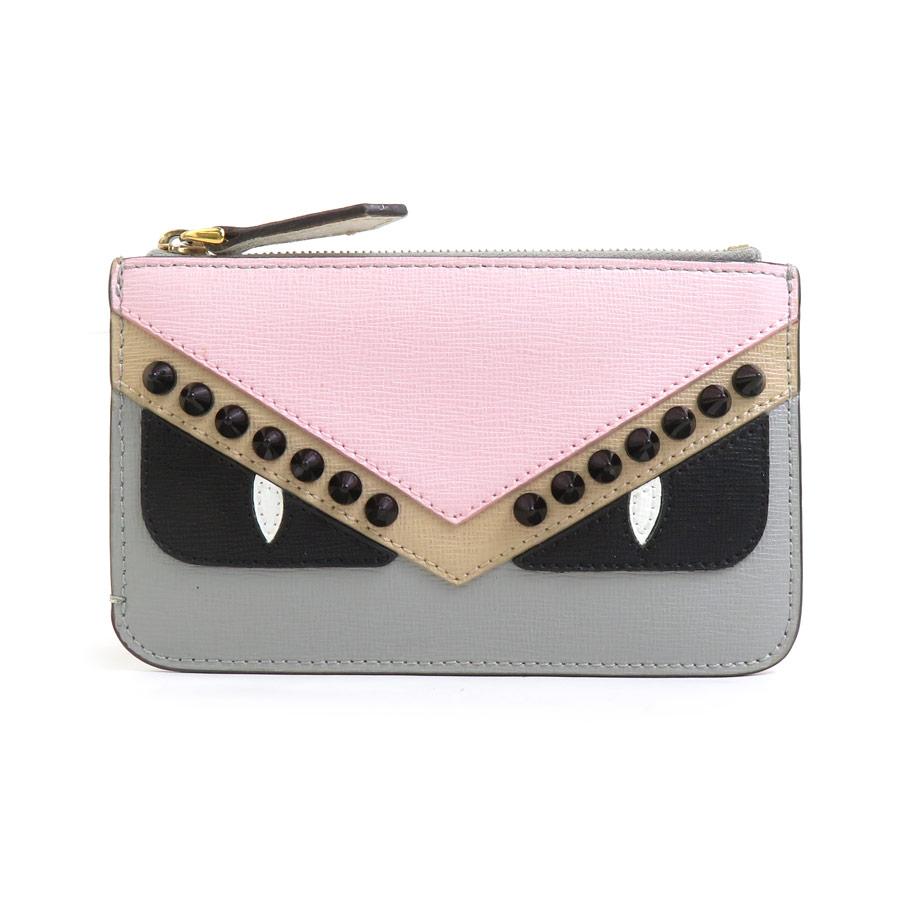 【正規品】フェンディ FENDI ケース モンスターアイ ポーチ レザー フェンディ」100周年記念コレクション シグネチャー“モンスター アイ