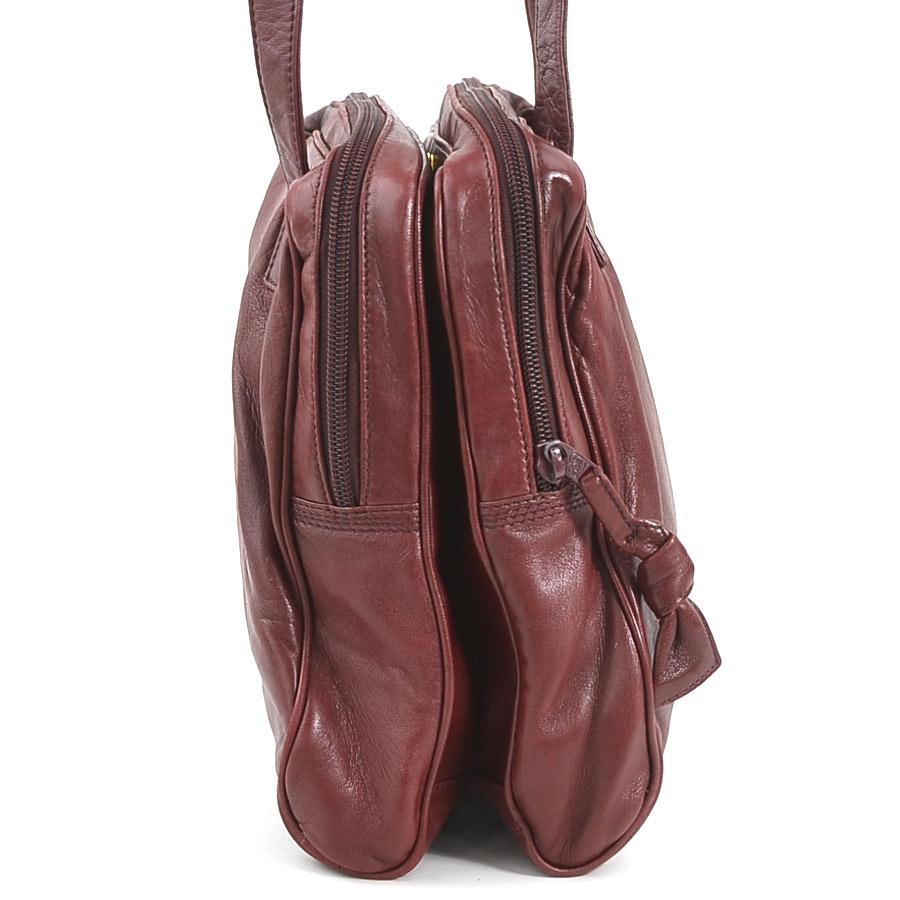 LOEWE（ロエベ） ショルダーバッグ アナグラム レザー バーガンディ