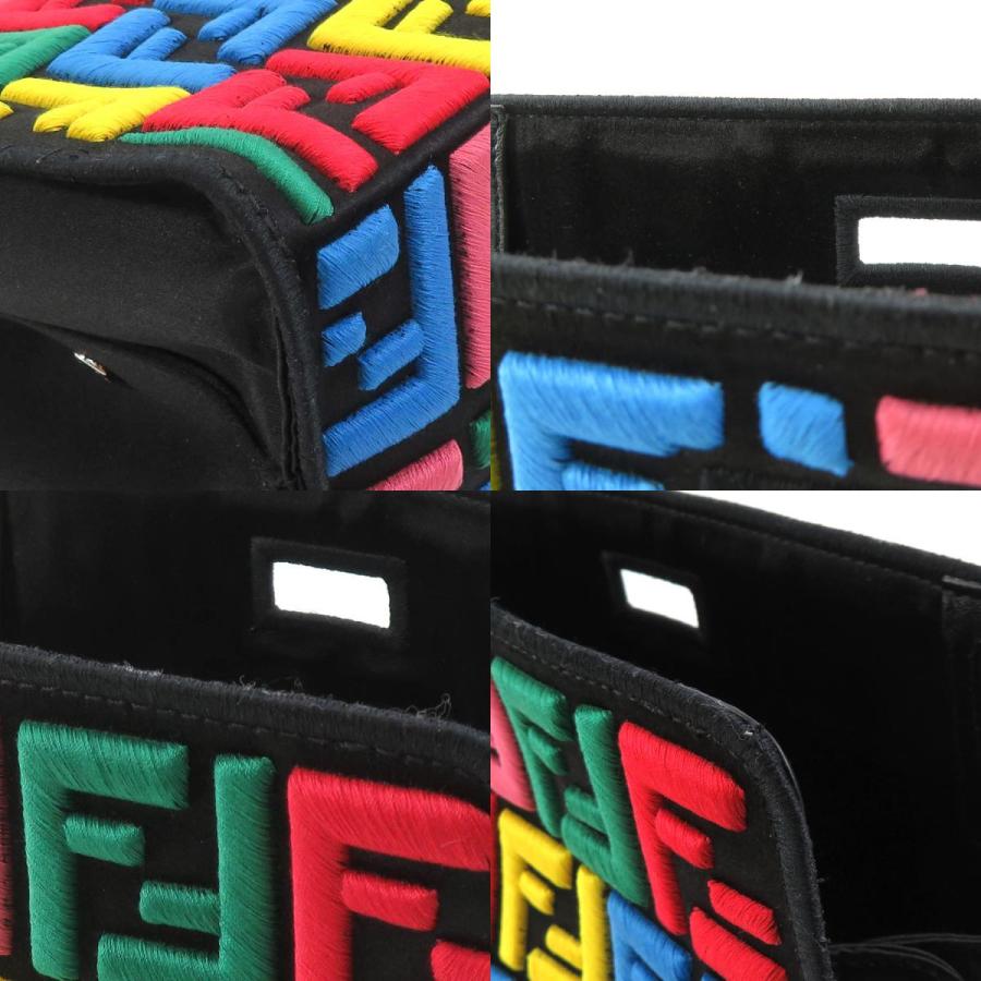 FENDI フェンディ ディフェンダー ピーカブー サテン/コットン  