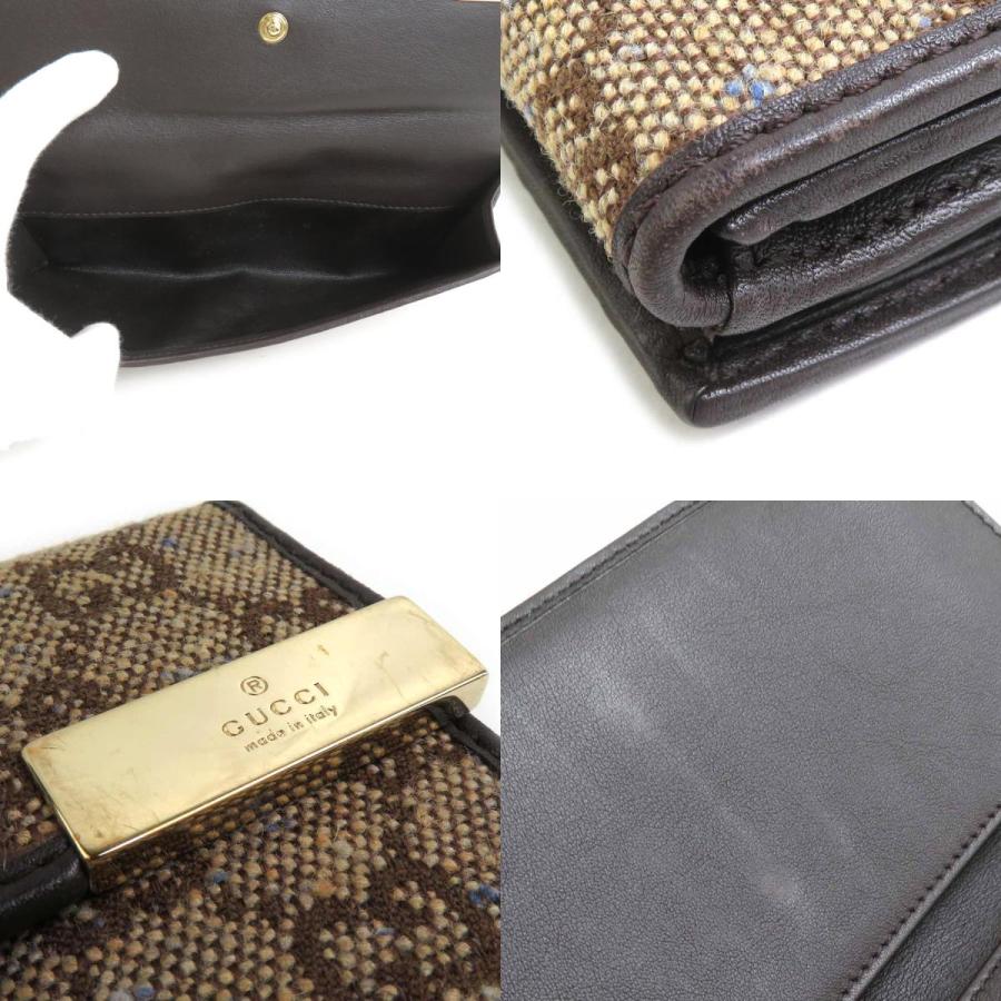 GUCCI グッチ 二つ折り長財布 キャンバス/レザー ベージュ GUCCI グッチ 二つ折り長財布 キャンバス/レザー ベージュ