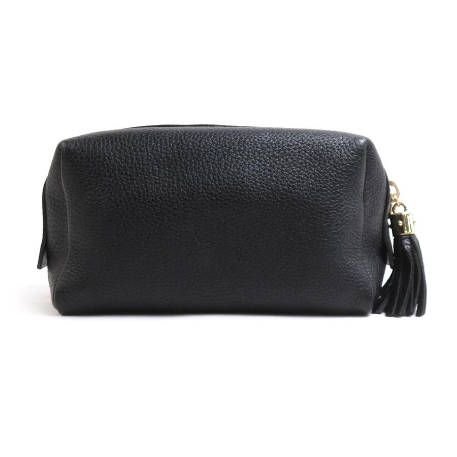 GUCCI（グッチ） ポーチ インターロッキングG レザー ブラック