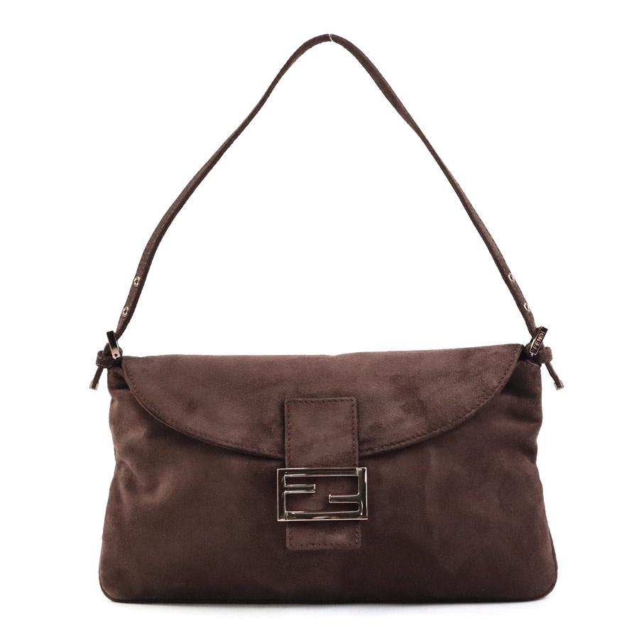 FENDI スエード ショルダーバッグ ダークブラウン FENDI（フェンディ） ショルダーバッグ スエード ブラウン : ブランド