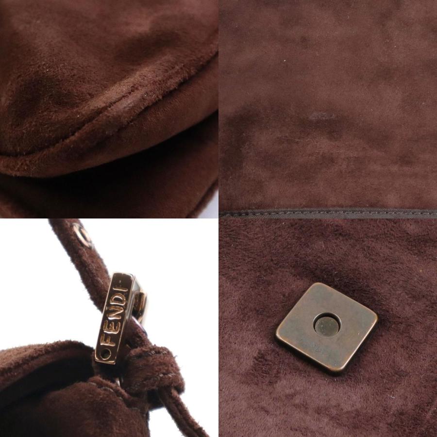 FENDI フェンディ ショルダーバッグ スエード ブラウン : ブランド