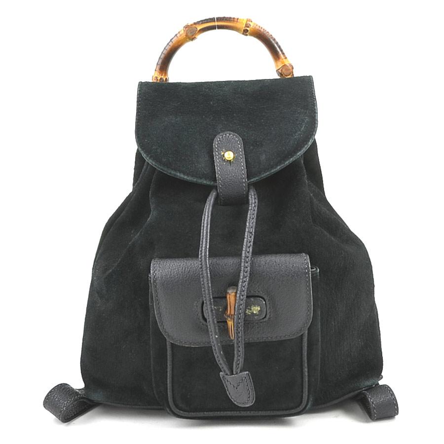 GUCCI（グッチ） リュック バンブー スエード/レザー ブラック