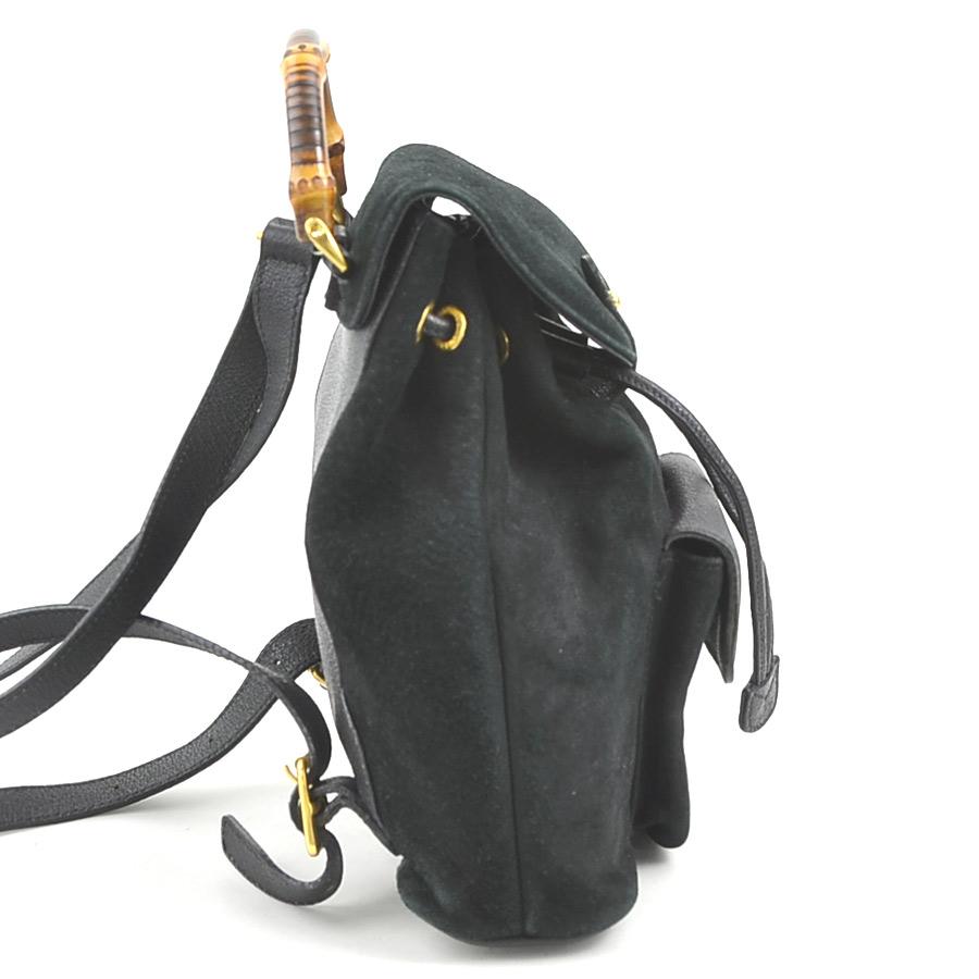 GUCCI グッチ スエード バンブー リュック バックパック ブラック GUCCI（グッチ） リュック バンブー スエード/レザー ブラック
