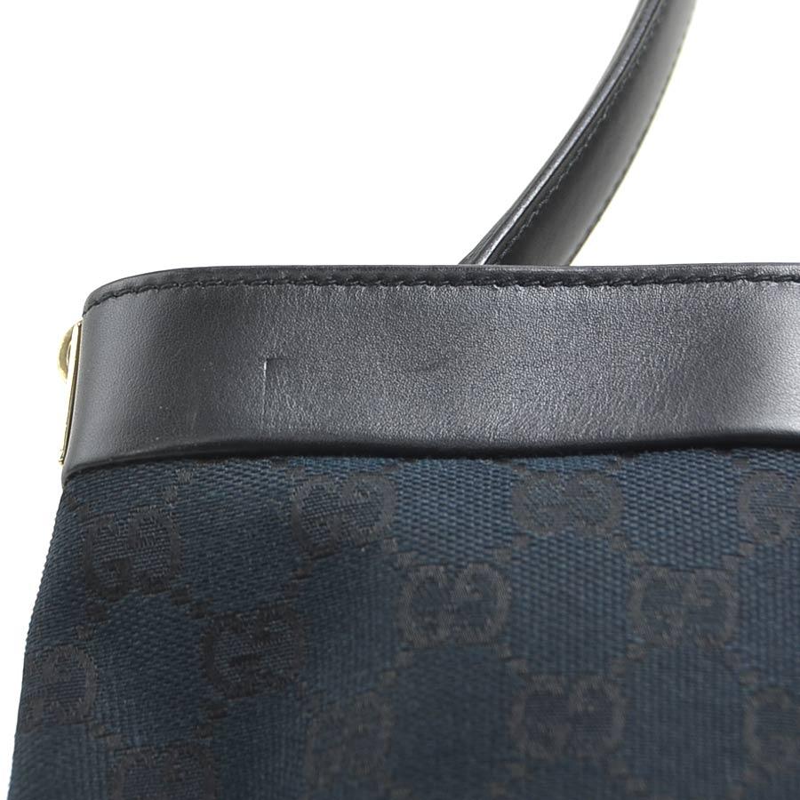 GUCCI（グッチ） ショルダーバッグ GGキャンバス/レザー ブラック