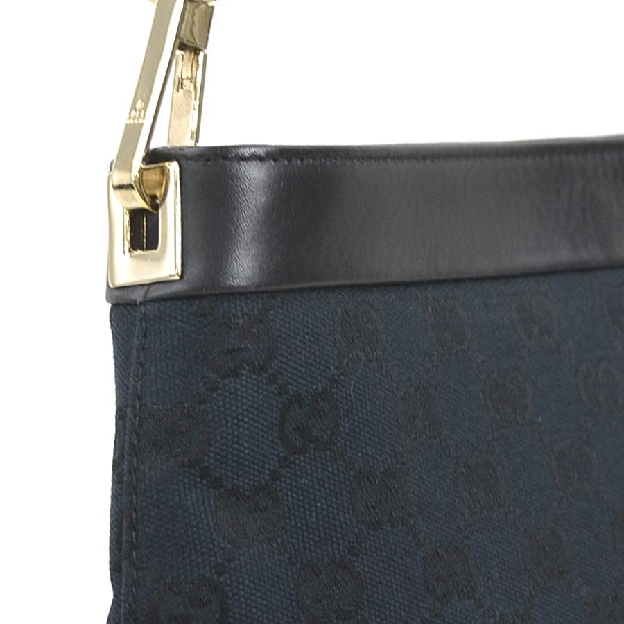 GUCCI（グッチ） ショルダーバッグ GGキャンバス/レザー ブラック