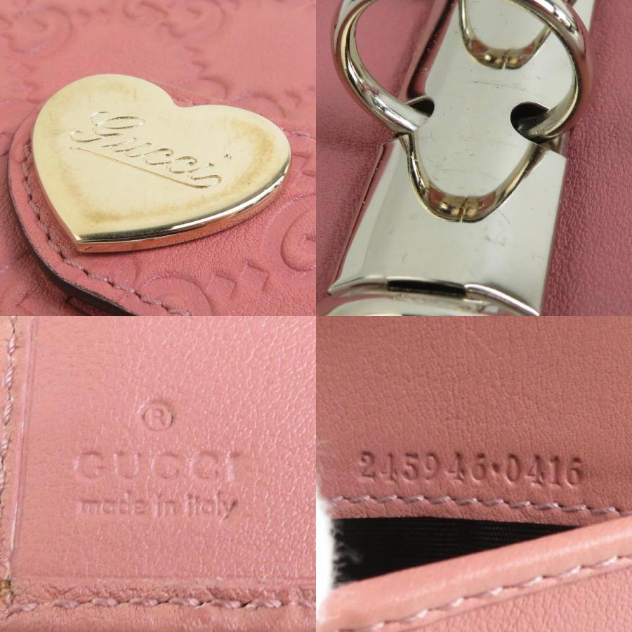 GUCCI（グッチ） 手帳カバー グッチシマ レザー ピンクベージュ 