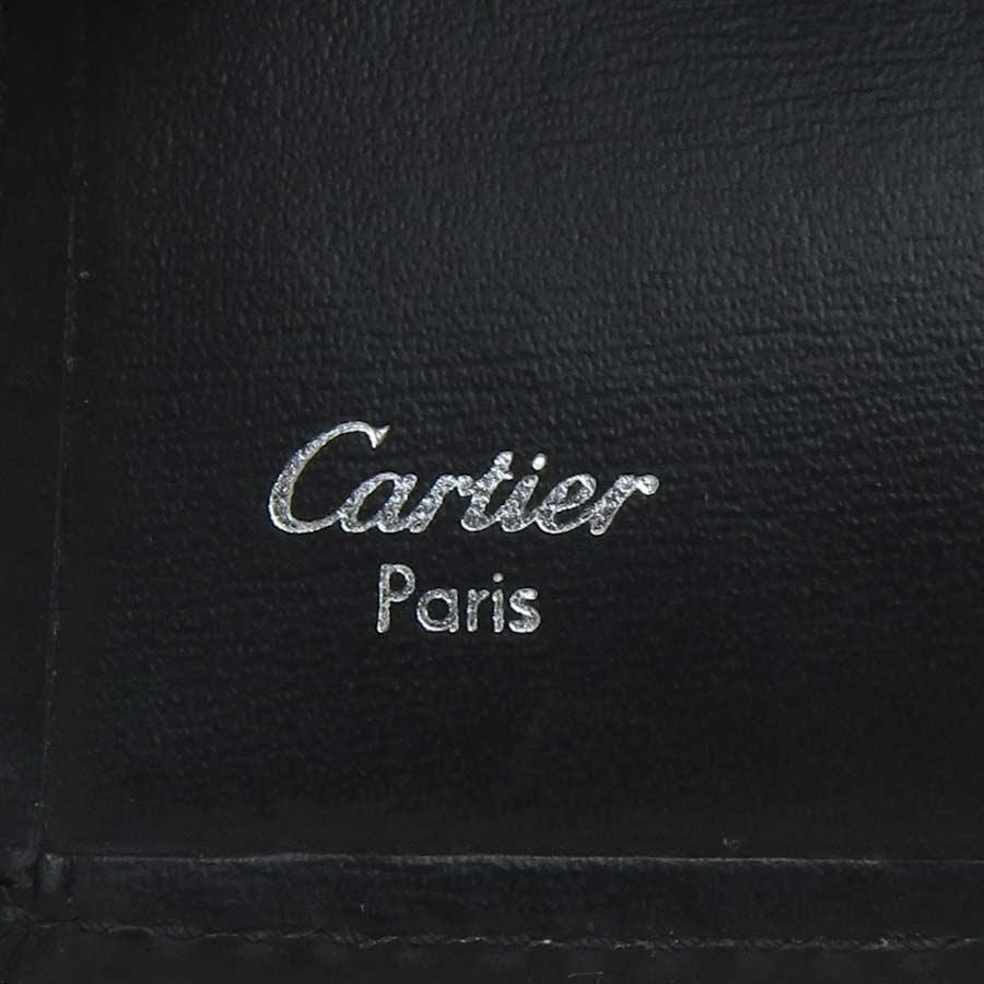Cartier（カルティエ） キーケース レザー/メタル ブラック/シルバー