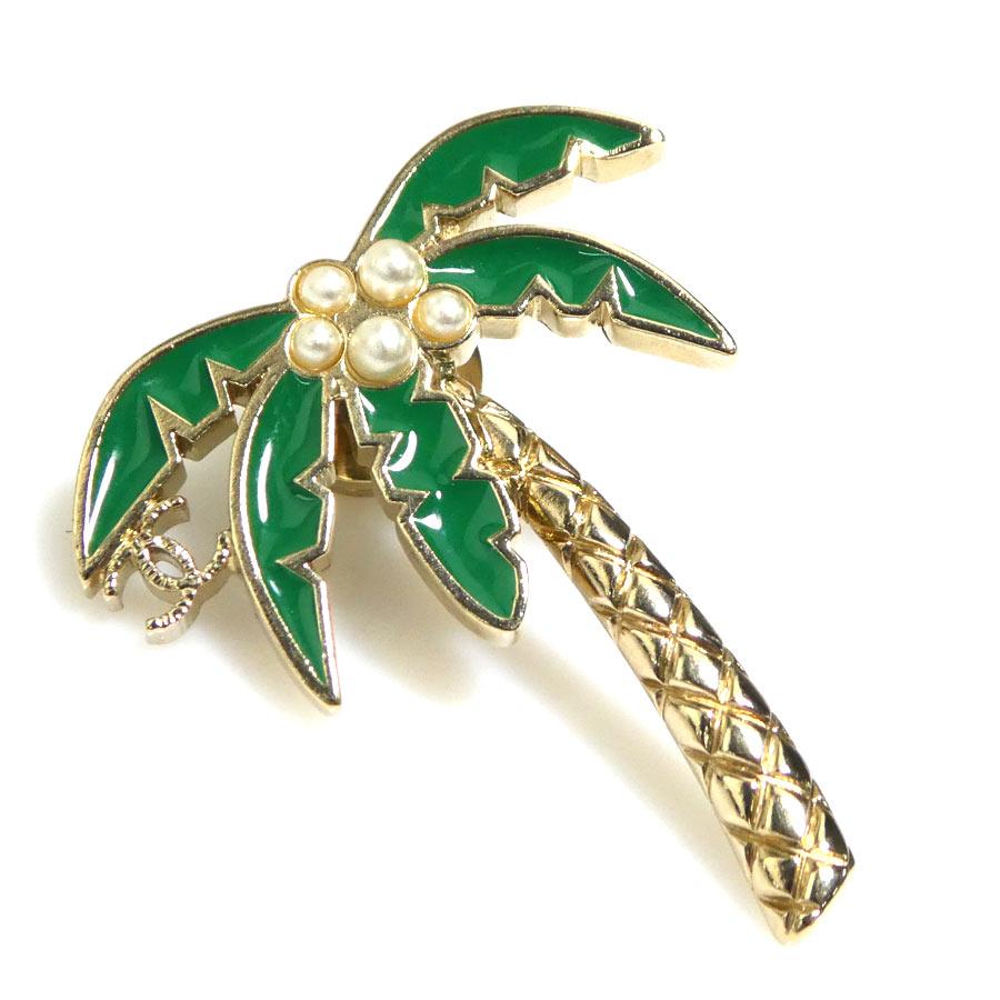 CHANEL シャネル ブローチ ピンバッジ ヤシの木 ココマーク