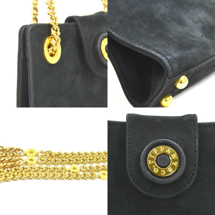 TIFFANY&Co. ティファニー ショルダーバッグ ヌバック/メタル ブラック  