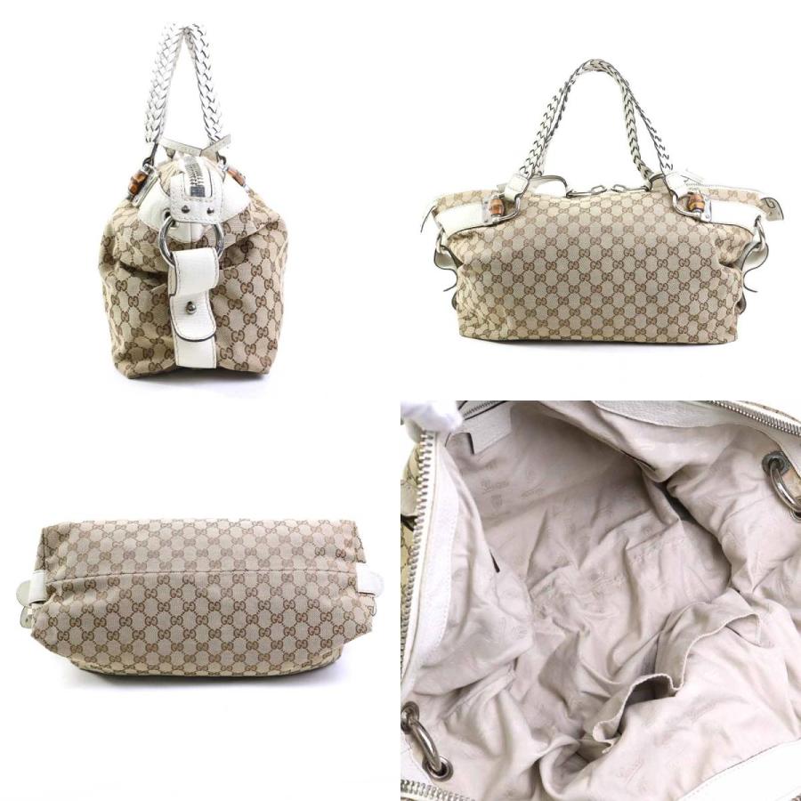 GUCCI（グッチ） ショルダーバッグ GGキャンバス/レザー ベージュ