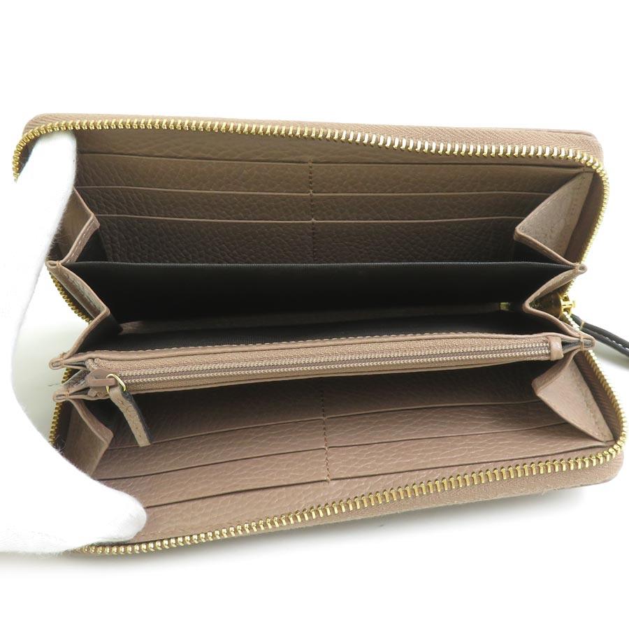 GUCCI（グッチ） ラウンドファスナー長財布 GGマーモント レザー