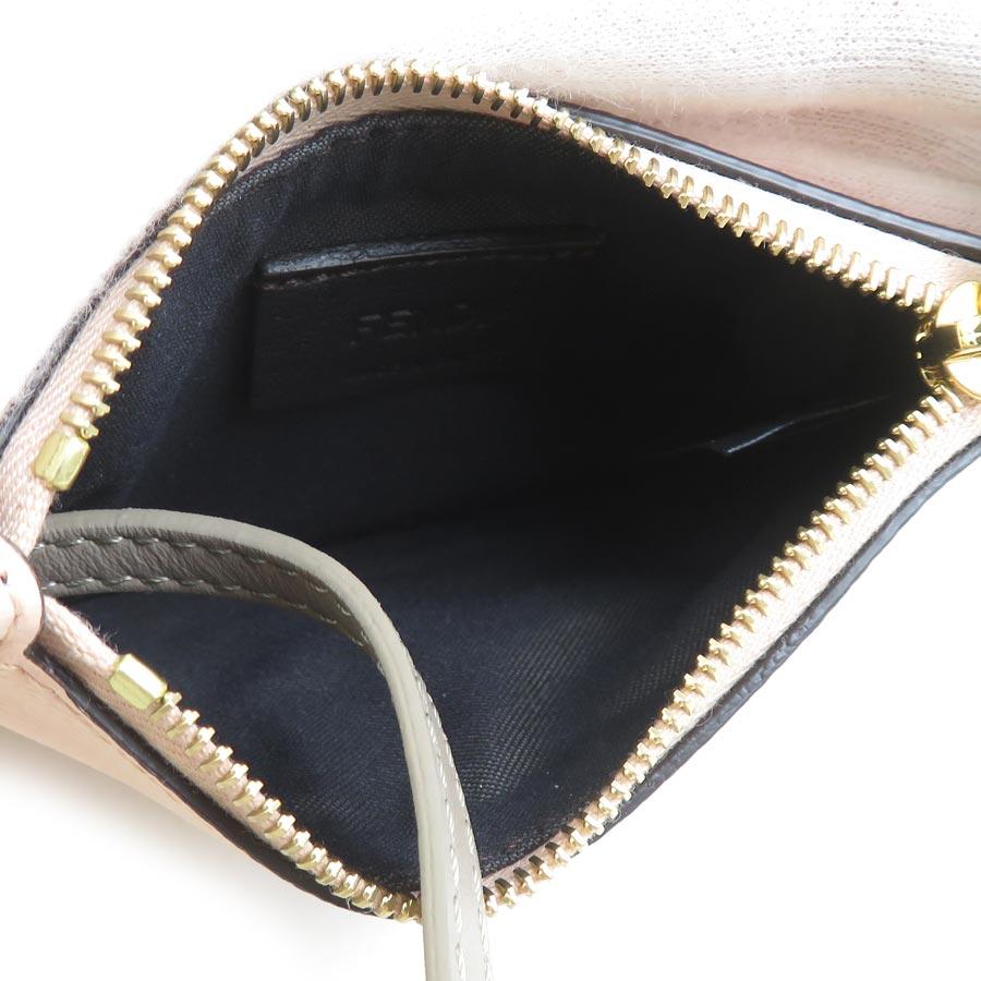 FENDI（フェンディ） カードケース レザー ピンクベージュ : ブランド