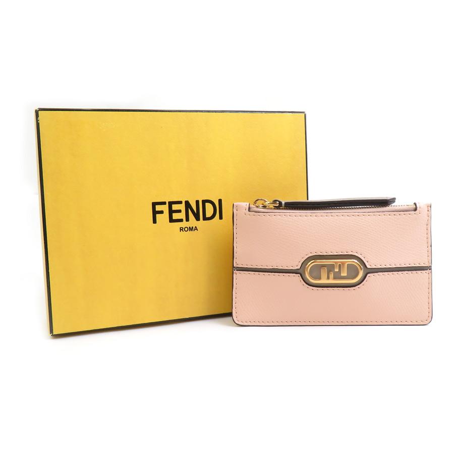 FENDI（フェンディ） カードケース レザー ピンクベージュ : ブランド