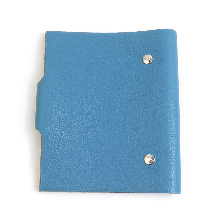 HERMES エルメス ノートカバー ユリス PM レザー ブルー : ブランド